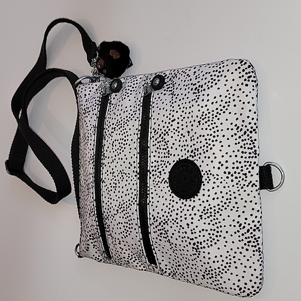Kipling Black and White Crossbody Bag